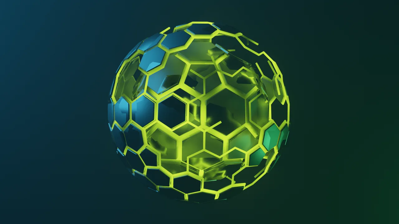Metal planet Blender render