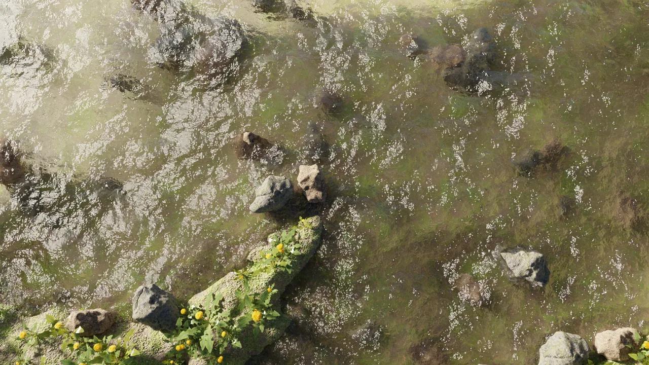 Dandelion river render final view